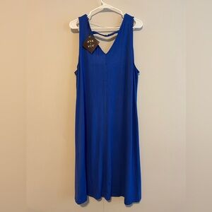 NWT Target Ava & Viv Lightweight Blue V-Neck Summer Dress in 2X